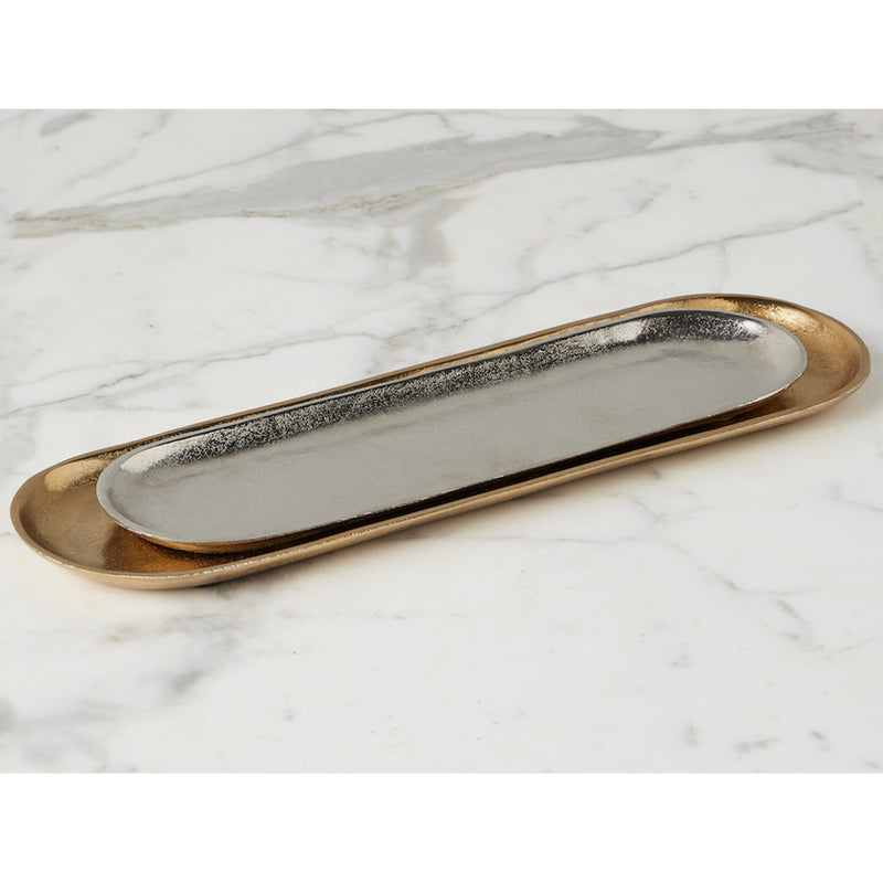 Etu Home Silver Narrow Metal Tray