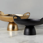 Etu Home Gold Metal Pedestal Bowl