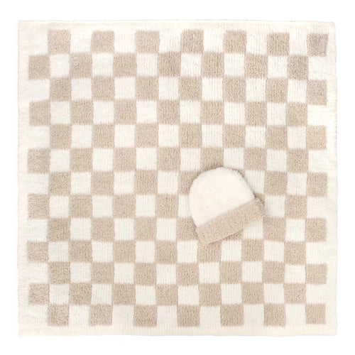 Kashwere Check Cap & Baby Blanket