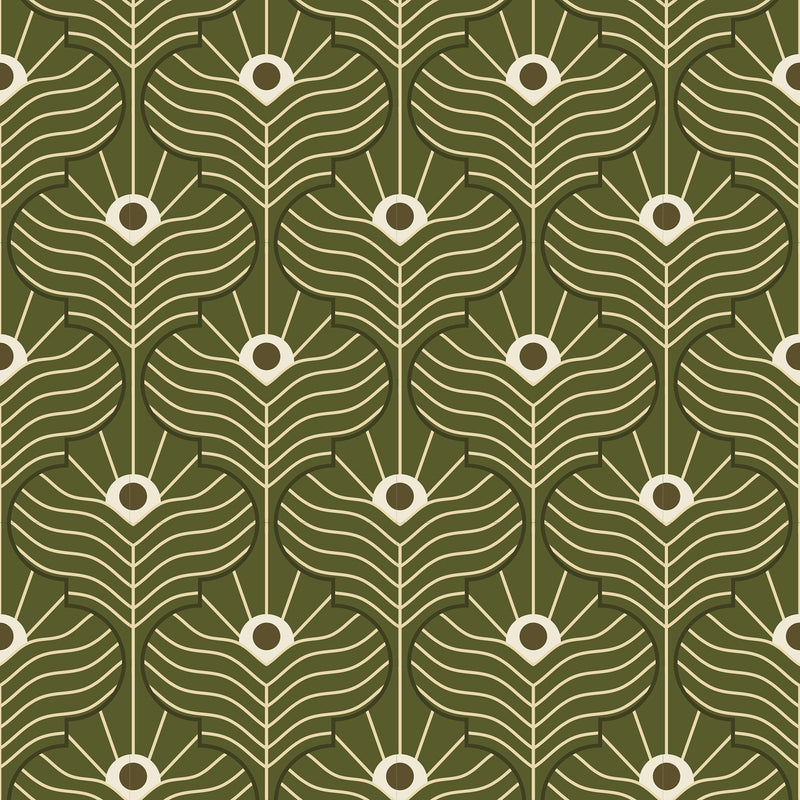 Mitchell Black Moroccan Peacock Wallpaper