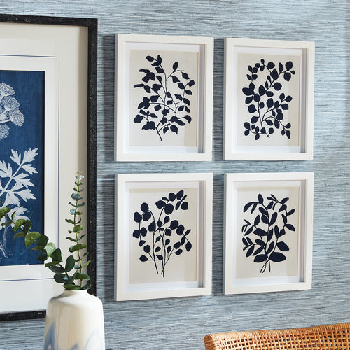 Leafy Vine Print Wall Art Set of 4