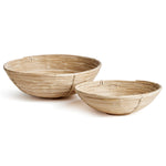 Cane Rattan Low Bowl Set of 2