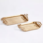 Pomegranate Branch Decorative Tray Set of 2