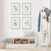 Blue Birds Print Wall Art Set of 4