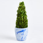 Boxwood Cone Topiary Drop-In Faux Plant