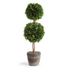 Boxwood Double Sphere Topiary Drop-In Faux Plant