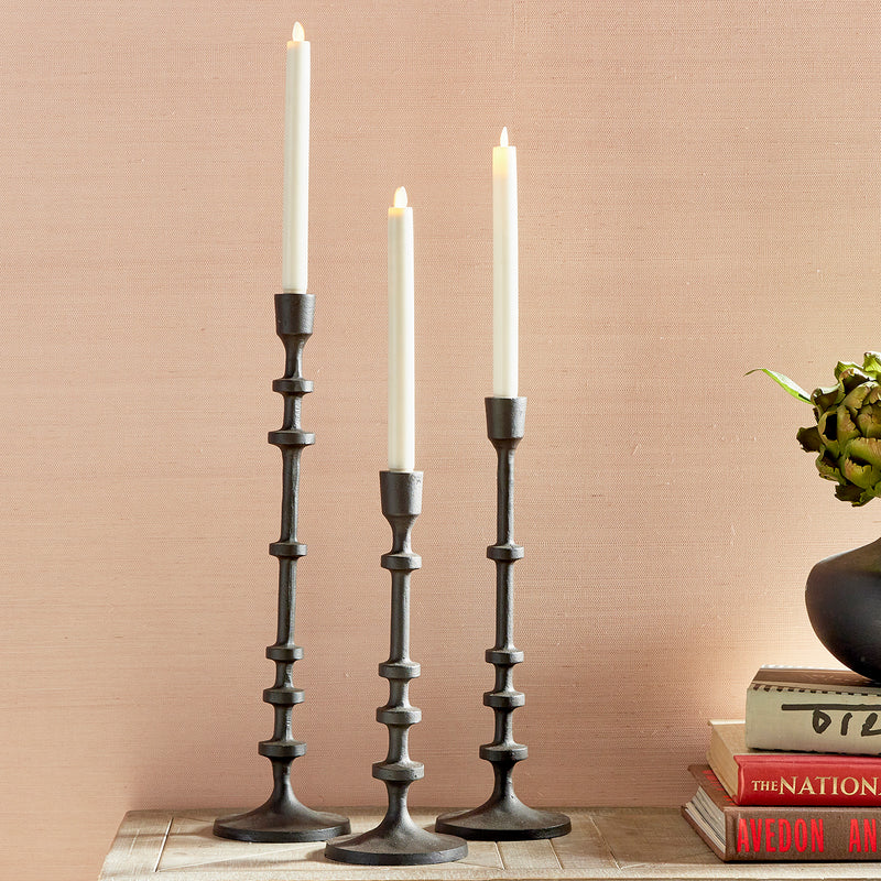 Abacus Taper Candle Holder Set of 3