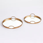 Braiden Decorative Mirrored Tray Set of 2