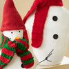 Painted Canvas Snowmen Figurine Set of 2