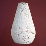 Tear Drop Paper Mache White Pendant