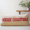 Merry Christmas Hand Hooked Throw Pillow