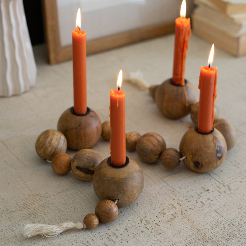 Strung Spheres Taper Candle Holder