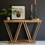 Mango Wood Triangle Console Table