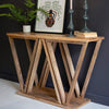 Mango Wood Triangle Console Table