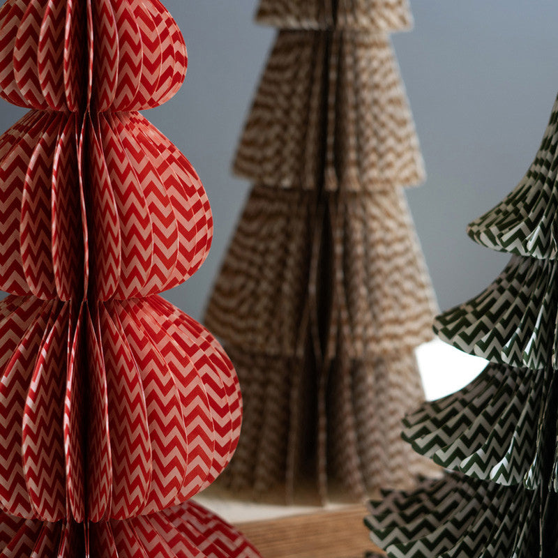 Accordion Paper Christmas Tree Set of 3