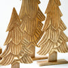 Carved Christmas Tree Accent Set of 3