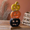 Halloween Painted Wooden Stacking Sculpture