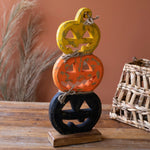 Halloween Painted Wooden Stacking Sculpture