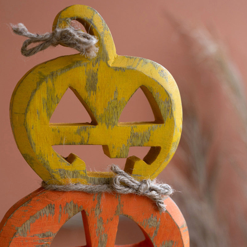 Halloween Painted Wooden Stacking Sculpture