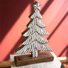 Christmas Tree White Washed Sculpture Set of 4