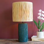 Paper Mache Gray Table Lamp