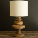 Stacked Wooden Table Lamp