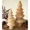 Mango Wood Christmas Tree Tabletop Accent Set of 2