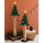 Recycled Metal Christmas Tree Set of 2