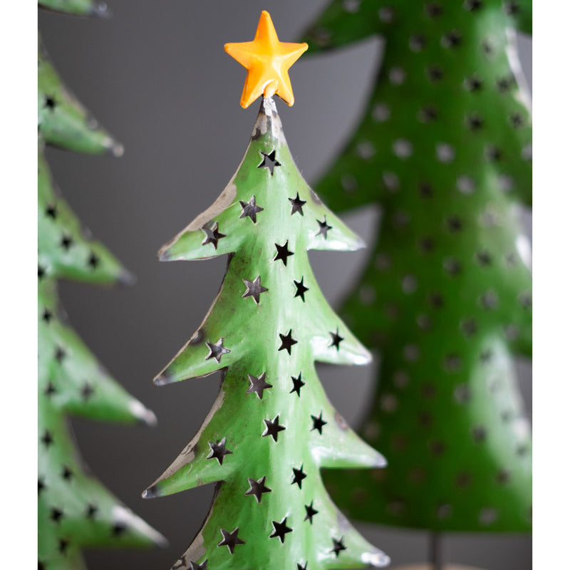 Polka Dot Christmas Tree Tabletop Accent Set of 3