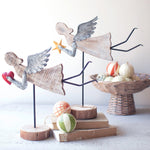 Flying Painted Angel Tabletop Accent Set of 2