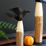 Black Iron Crow Tabletop Accent Set of 2