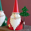 Santas Painted Iron Sculpture Set of 2