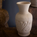 Carved Paper Mache Vase Set of 3