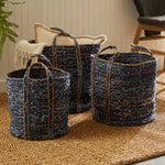 Demin Round Basket Set of 3