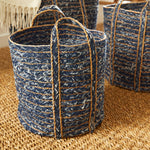 Demin Round Basket Set of 3