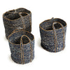 Demin Round Basket Set of 3