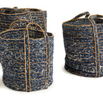 Demin Round Basket Set of 3