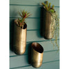 Antique Brass Wall Vase Set of 3