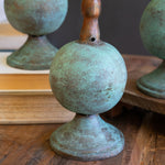 Copper Patina Pillar Candle Holder Set of 3