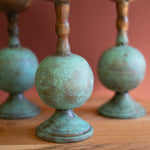 Copper Patina Pillar Candle Holder Set of 3