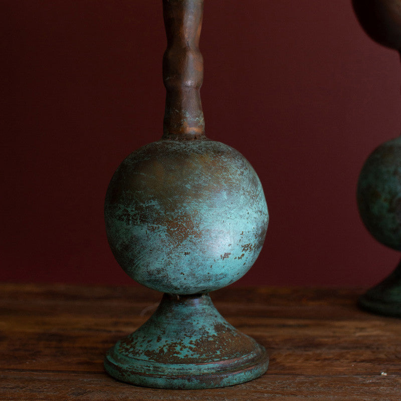 Copper Patina Compote Set of 2