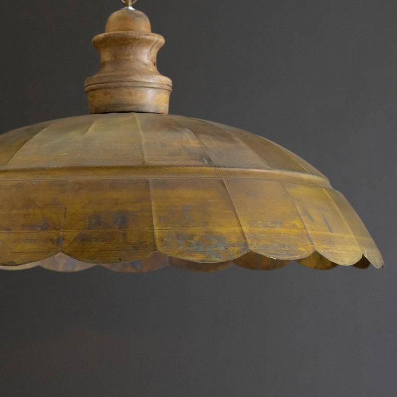 Dome Antique Brass Pendant