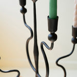 Forged Iron Five Taper Candelabra