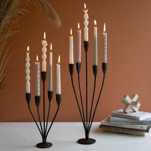 Metal Taper Candelabra Set of 2