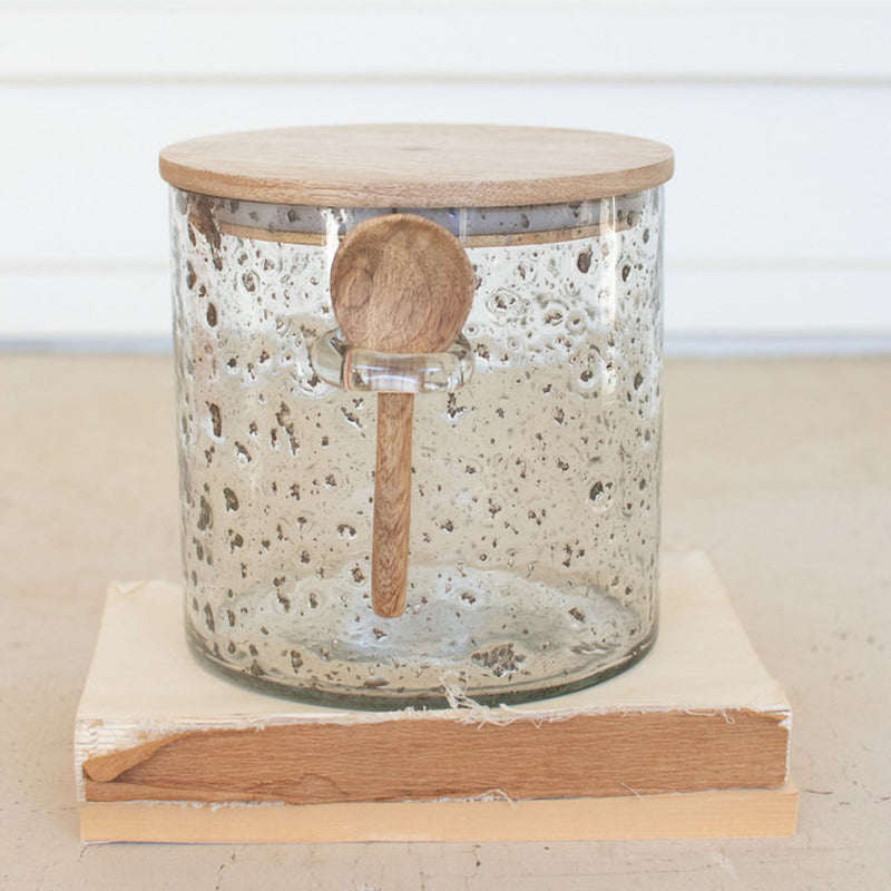 Glass Canister With Spoon