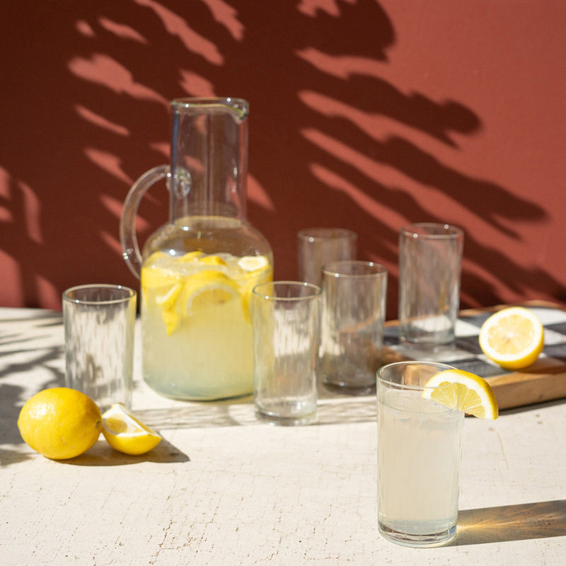 Etching Clear Glass Pitcher