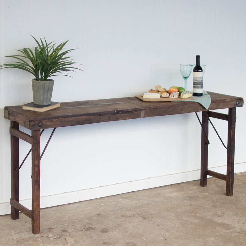 Antique Folding Console Table