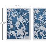 Aviary Cyano Print Wall Art Set of 2