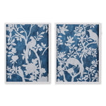 Aviary Cyano Print Wall Art Set of 2