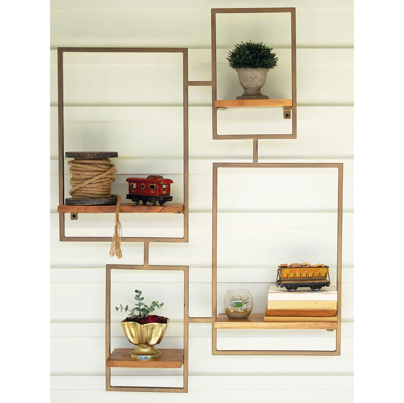 Iron & Wood Wall Shelf